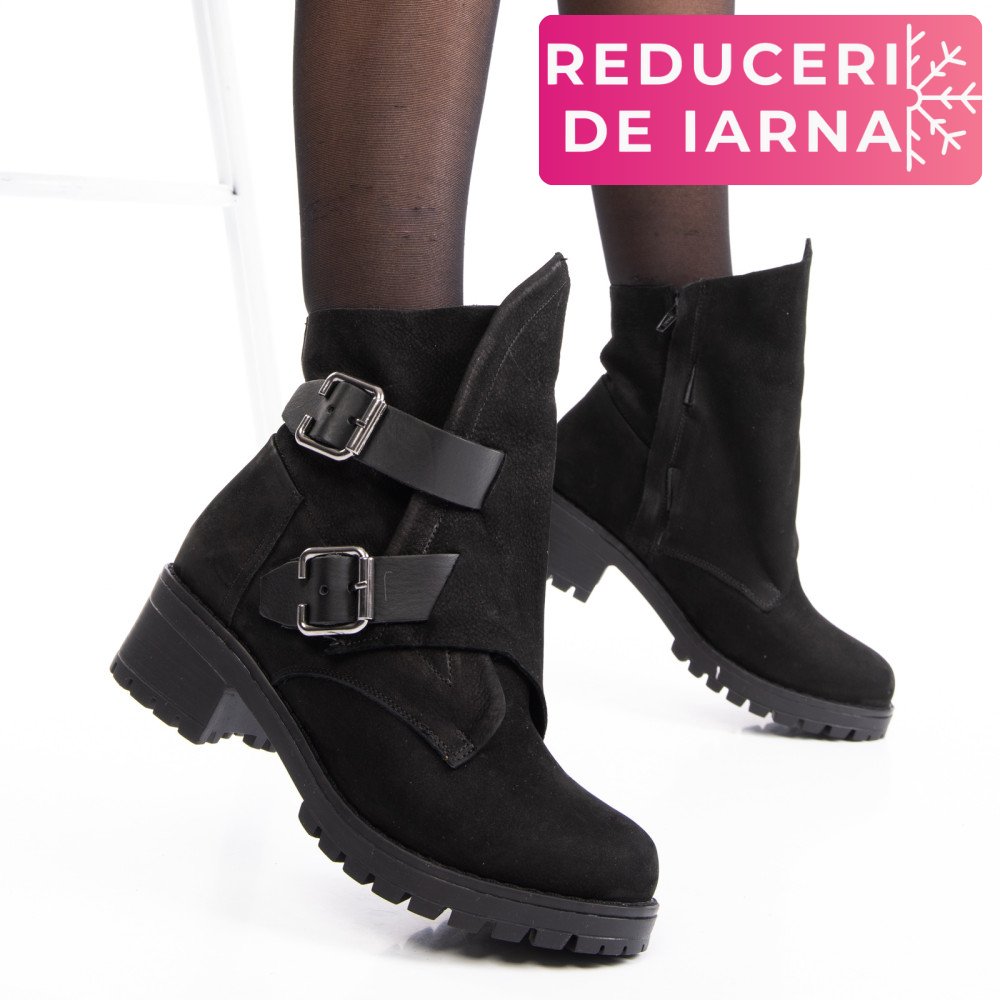 GHETE DAMA PIELE NATURALA NEGRE 1S7792887NBK