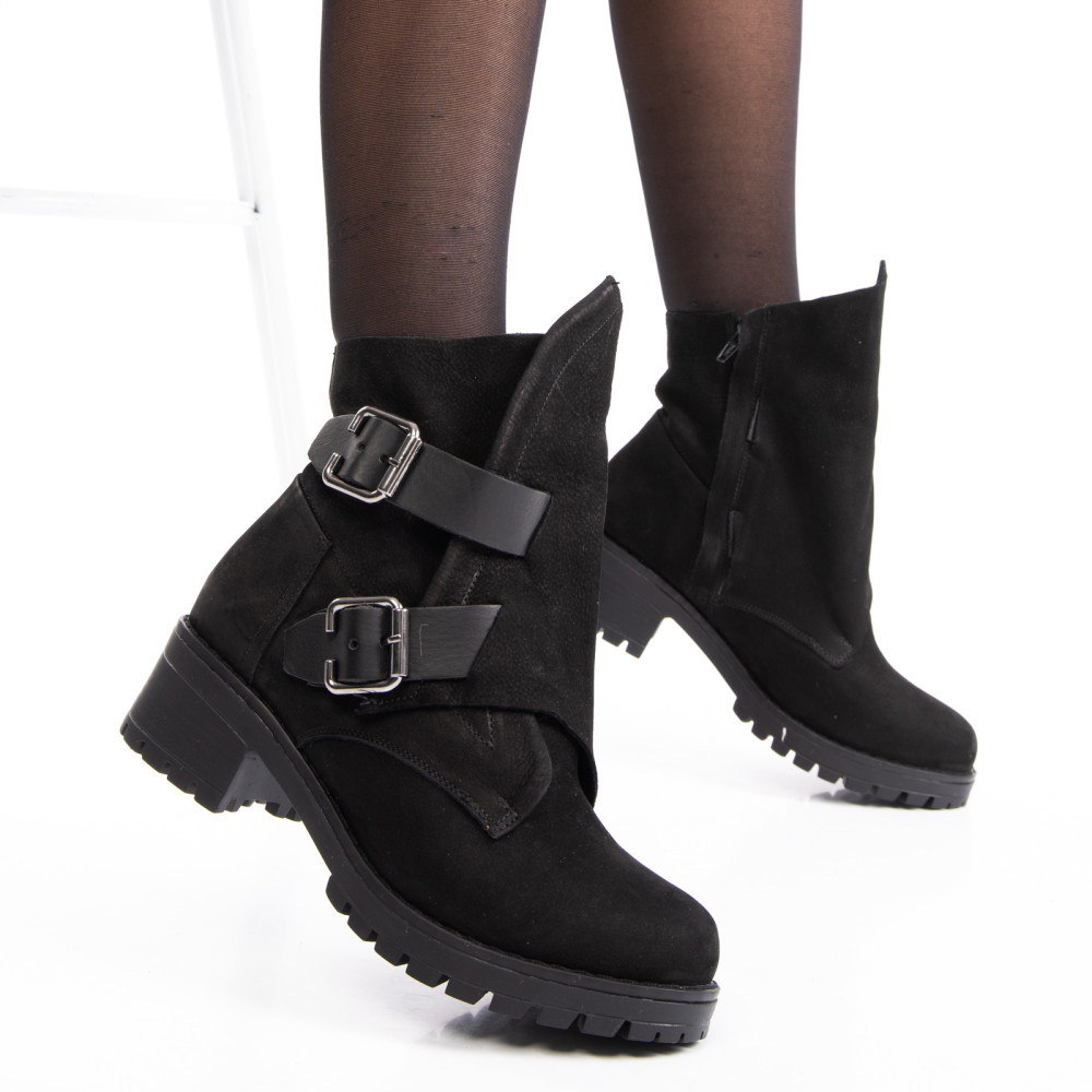 GHETE DAMA PIELE NATURALA NEGRE 1S7792887NBK
