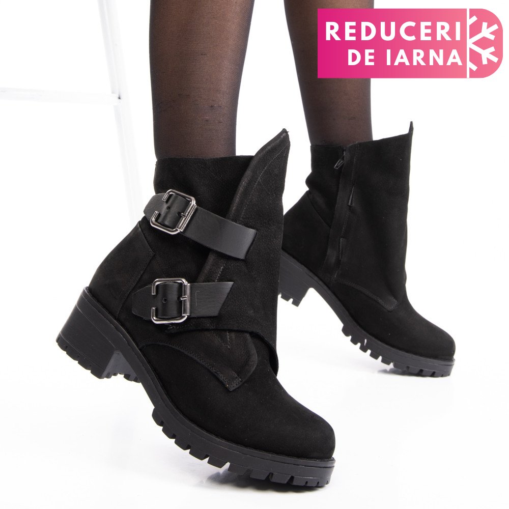GHETE DAMA PIELE NATURALA NEGRE 1S7792887NBK