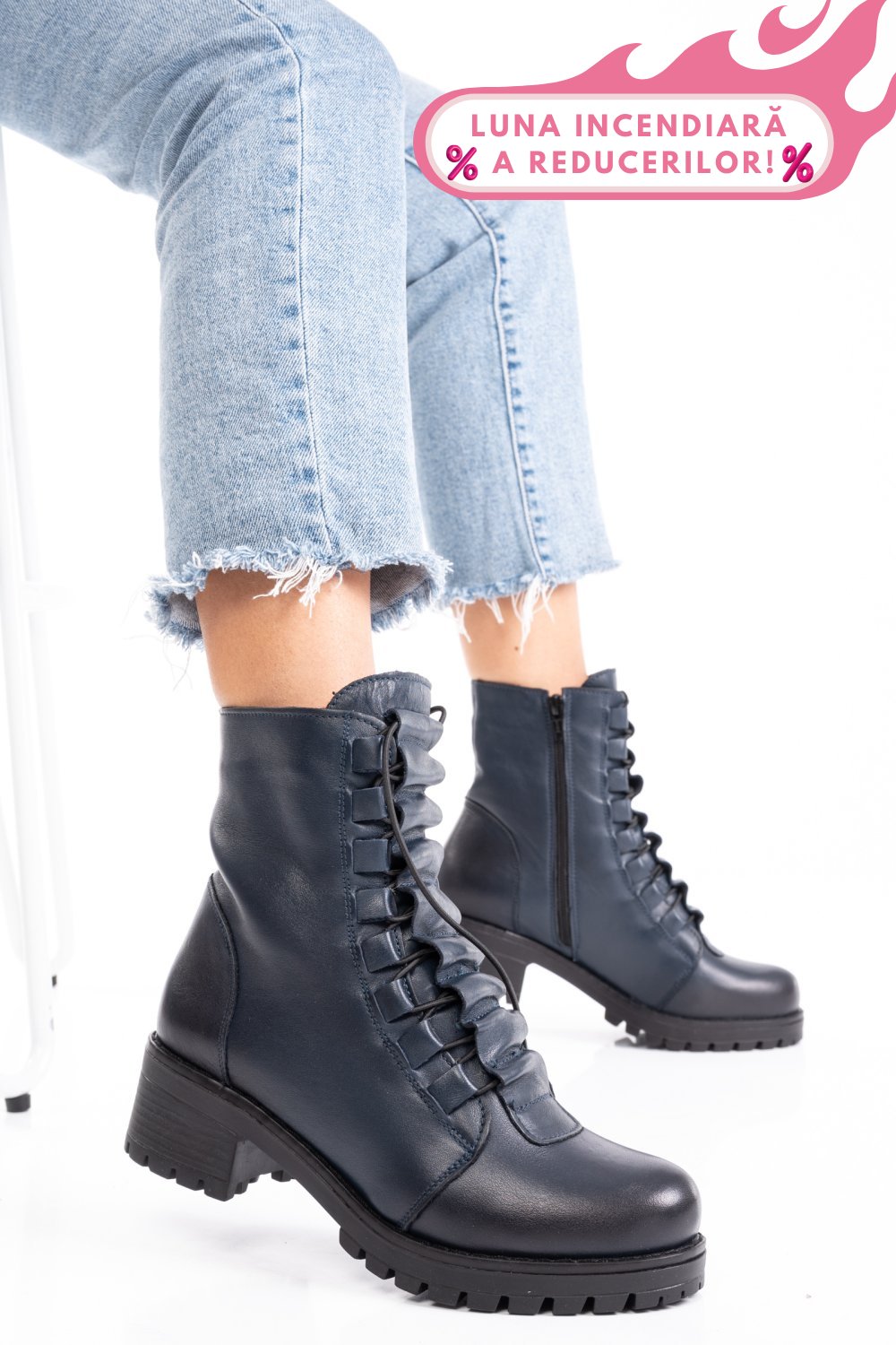 GHETE DAMA PIELE NATURALA BLEUMARIN 1S7782859
