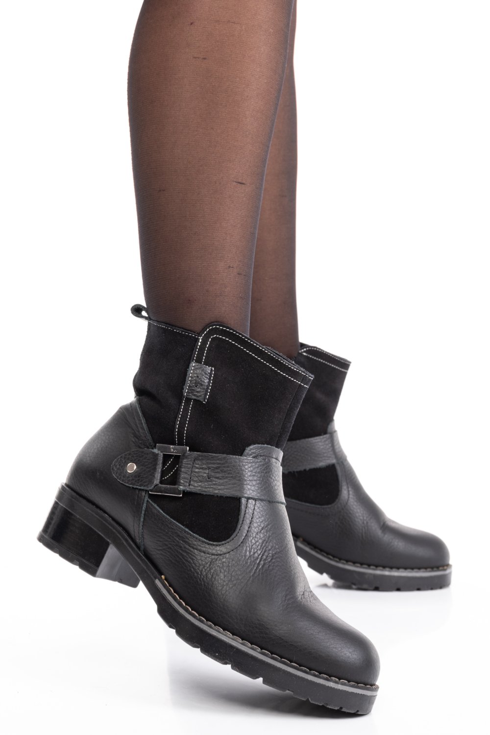 GHETE FEMEI PIELE NATURALA NEGRE 0S7755