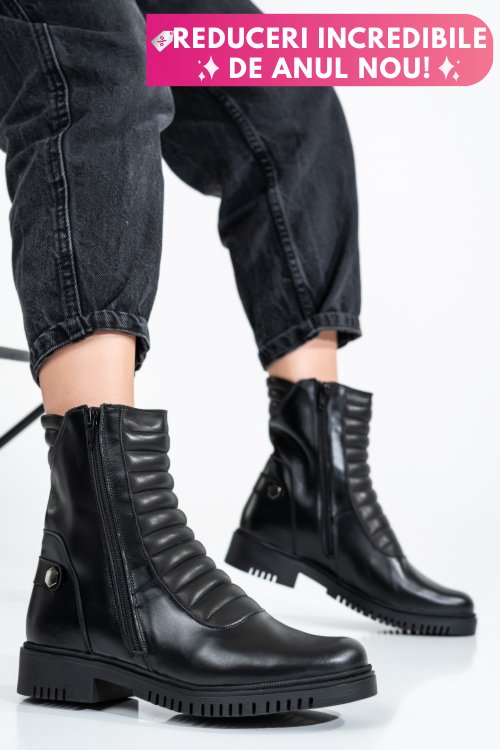 Ghete dama piele naturala negre 9s7753