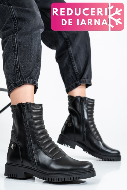 Ghete dama piele naturala negre 9s7753