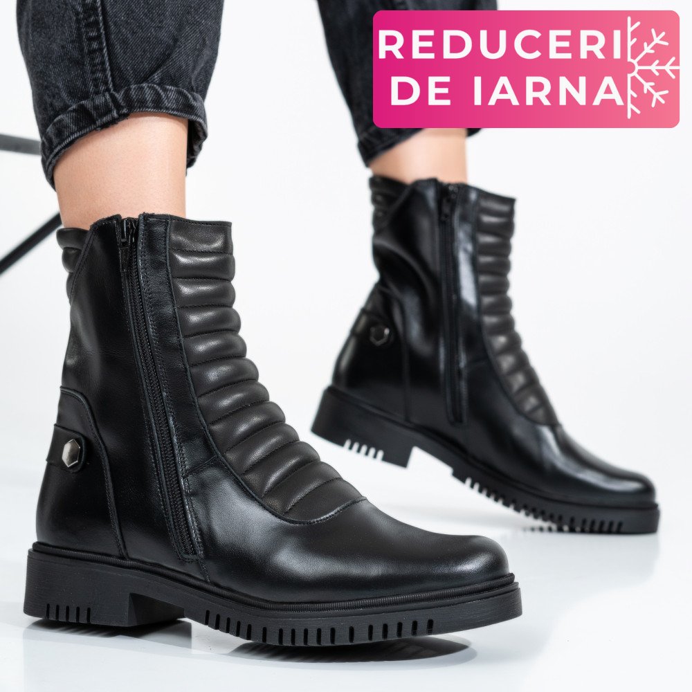 GHETE DAMA PIELE NATURALA NEGRE 9S7753