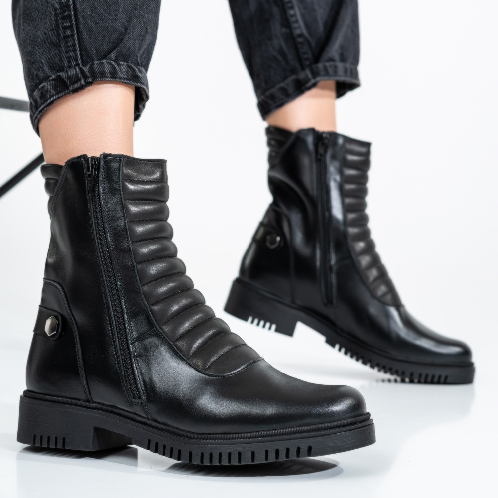 GHETE DAMA PIELE NATURALA NEGRE 9S7753