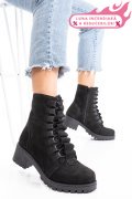 GHETE DAMA PIELE NATURALA INTOARSA NEGRE 1S7782859