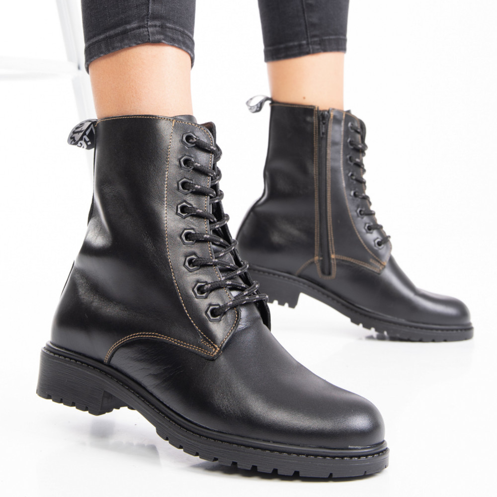 GHETE FEMEI PIELE NATURALA NEGRE 1S7708