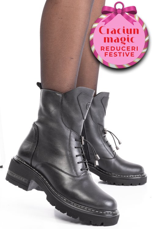 Ghete femei piele negre naturala 9s7760