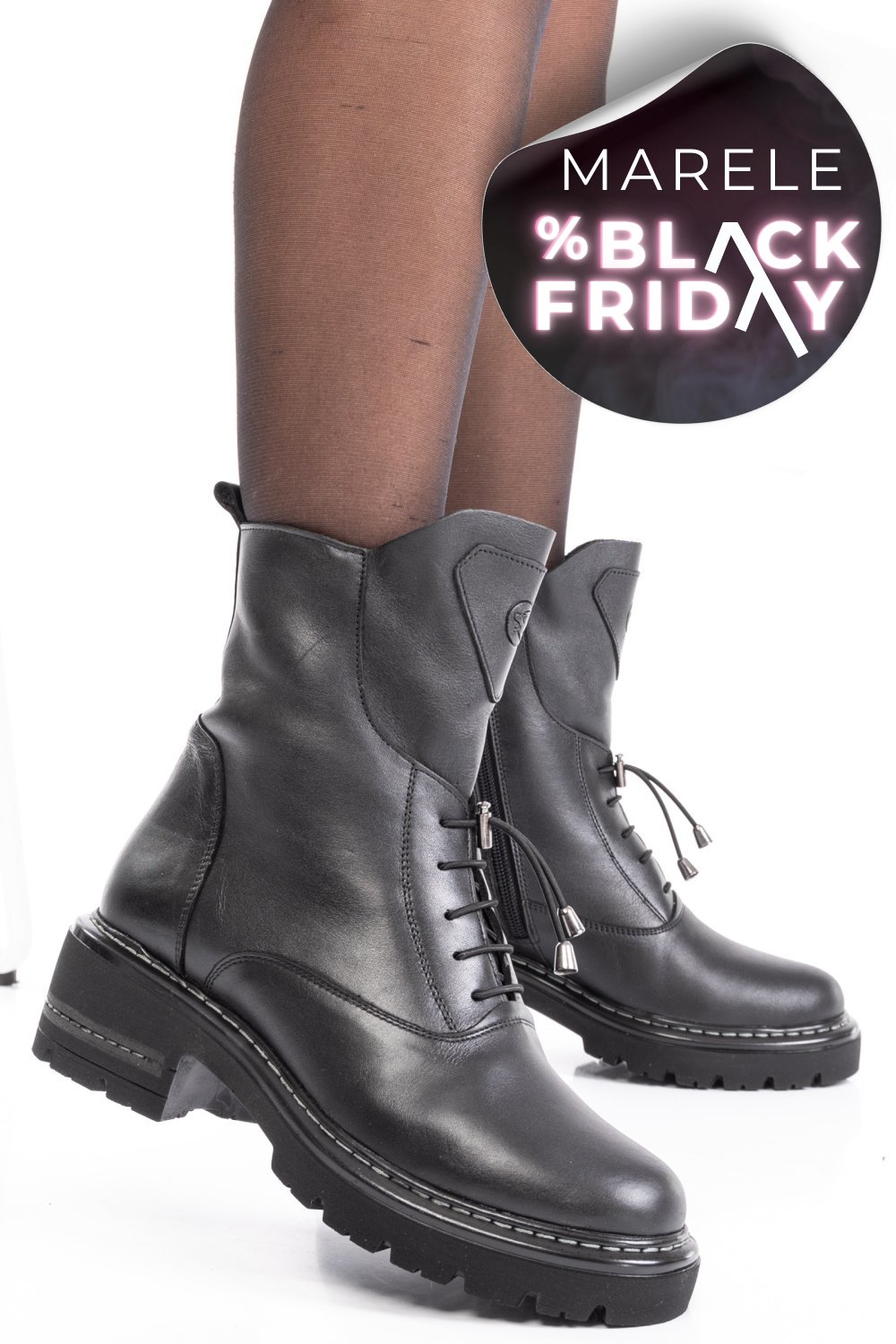 GHETE FEMEI PIELE NEGRE NATURALA 9S7760