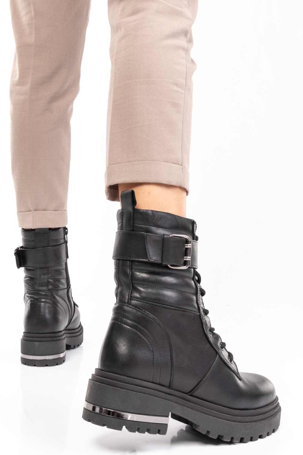 GHETE FEMEI PIELE NATURALA NEGRE 202846NP