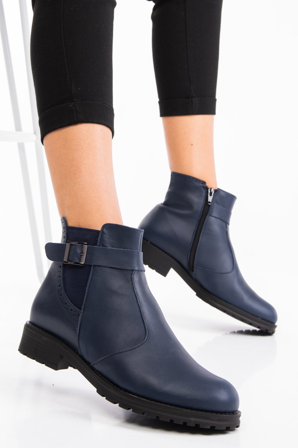 GHETE DAMA PIELE NATURALA BLEUMARIN 0S7782