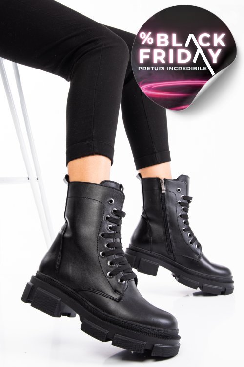 Ghete femei piele negre naturala 9s7764