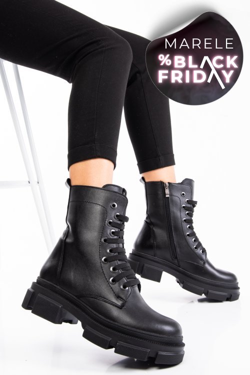 Ghete femei piele negre naturala 9s7764