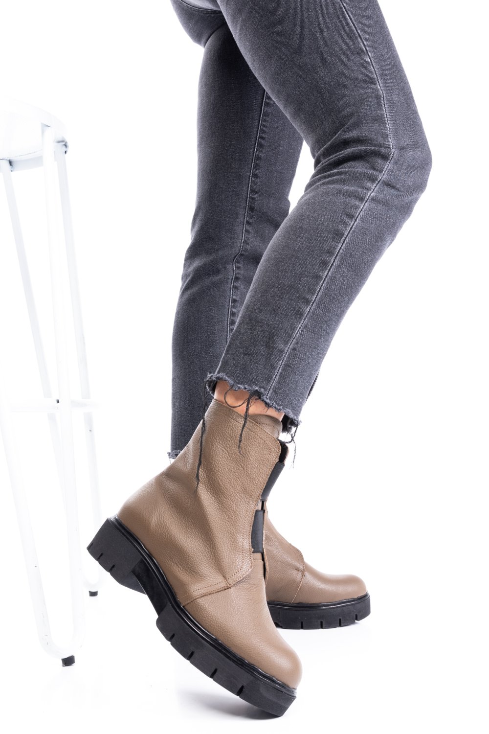 GHETE DAMA PIELE NATURALA KHAKI 1S7770