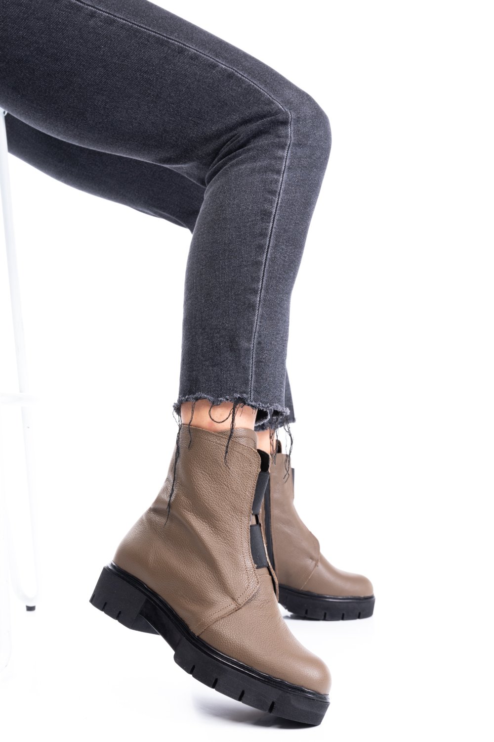 GHETE DAMA PIELE NATURALA KHAKI 1S7770