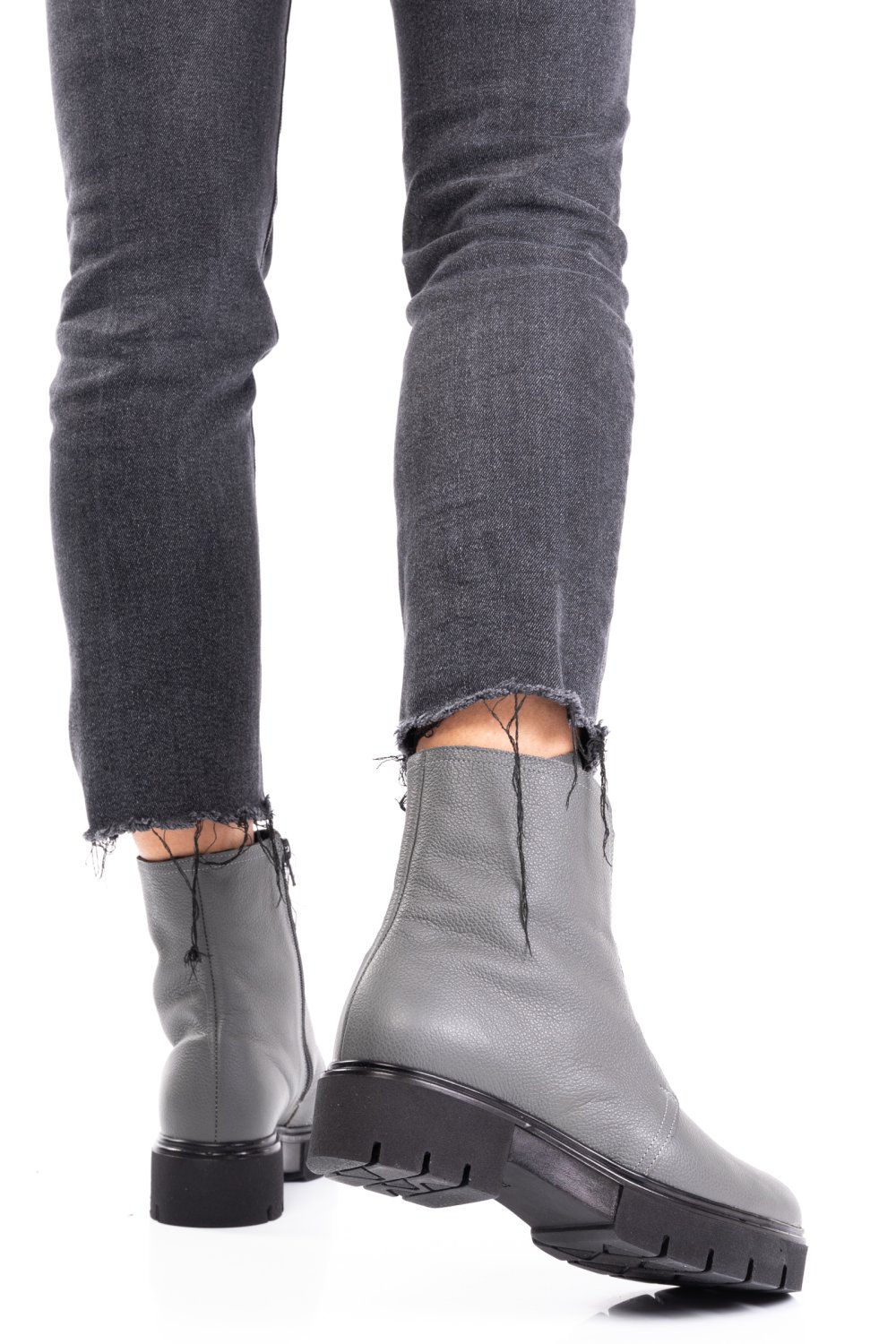 GHETE DAMA PIELE NATURALA GRI 1S7770