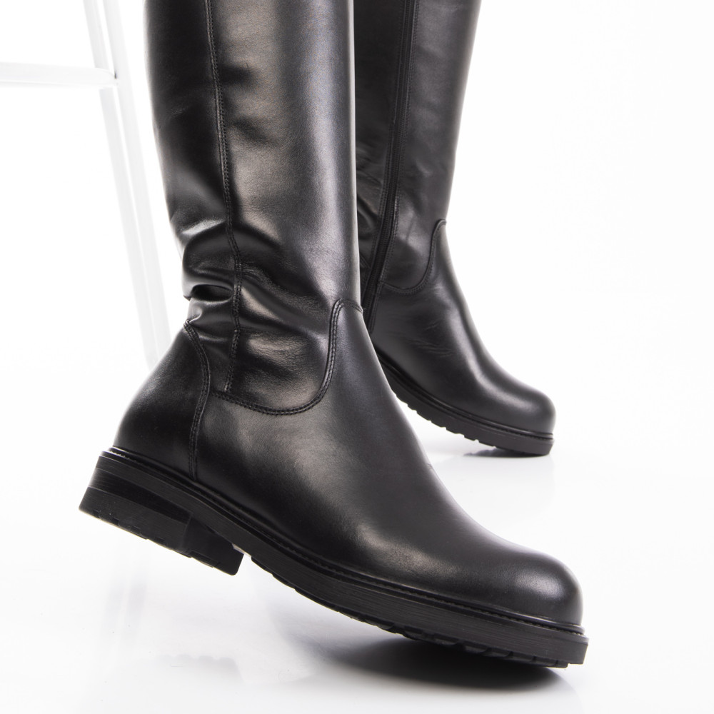 CIZME FEMEI PIELE NATURALA NEGRE 2S7712818