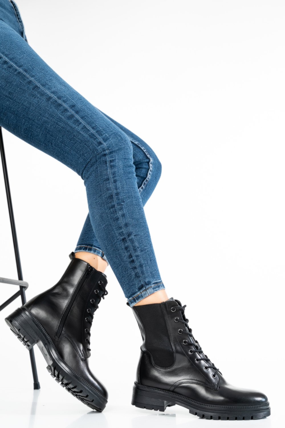 GHETE FEMEI PIELE NATURALA NEGRE WS77H54H11