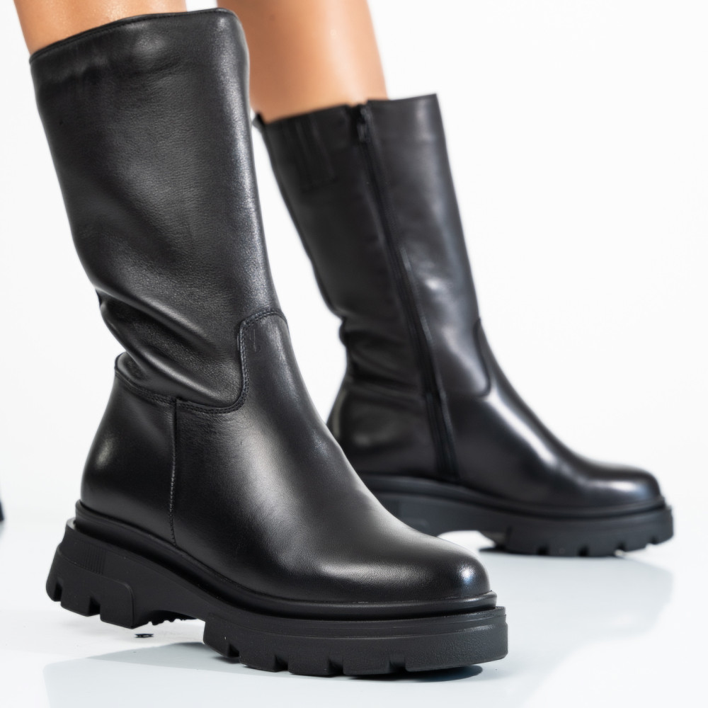 CIZME DAMA PIELE NATURALA NEGRE 222857