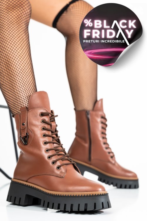 Ghete femei piele naturala maro 2s7722830np