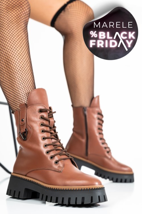 Ghete femei piele naturala maro 2s7722830np