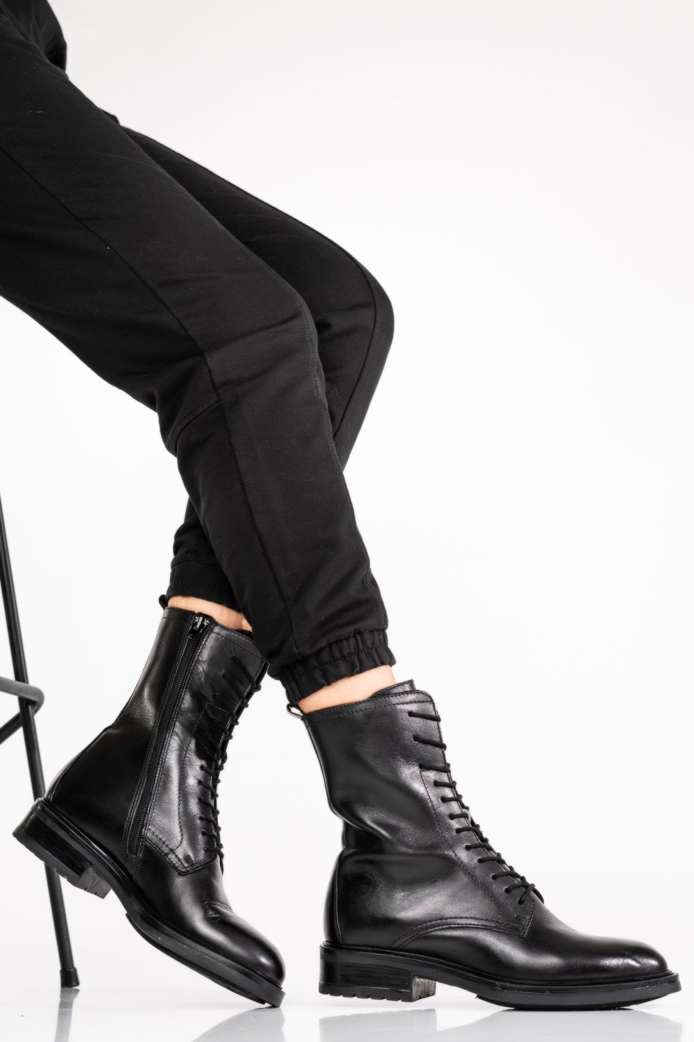 GHETE DAMA PIELE NATURALA NEGRE WS77H66H06