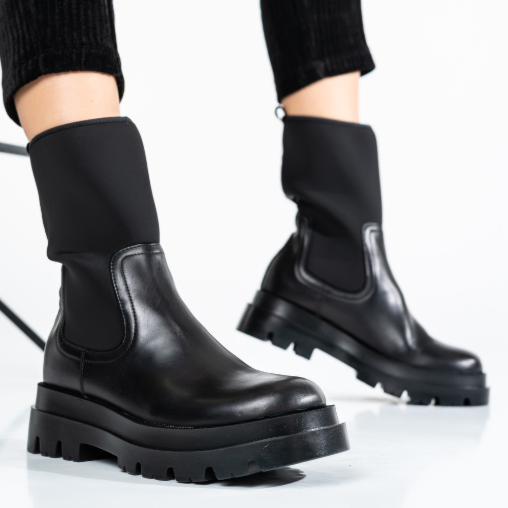 GHETE FEMEI PIELE NATURALA NEGRE 9S77007