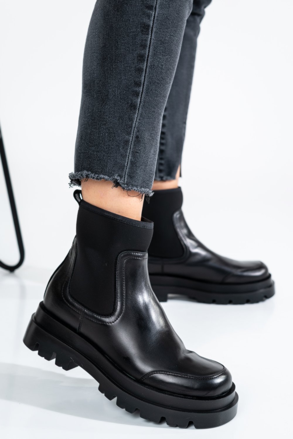 GHETE DAMA PIELE NATURALA NEGRE 8S77962