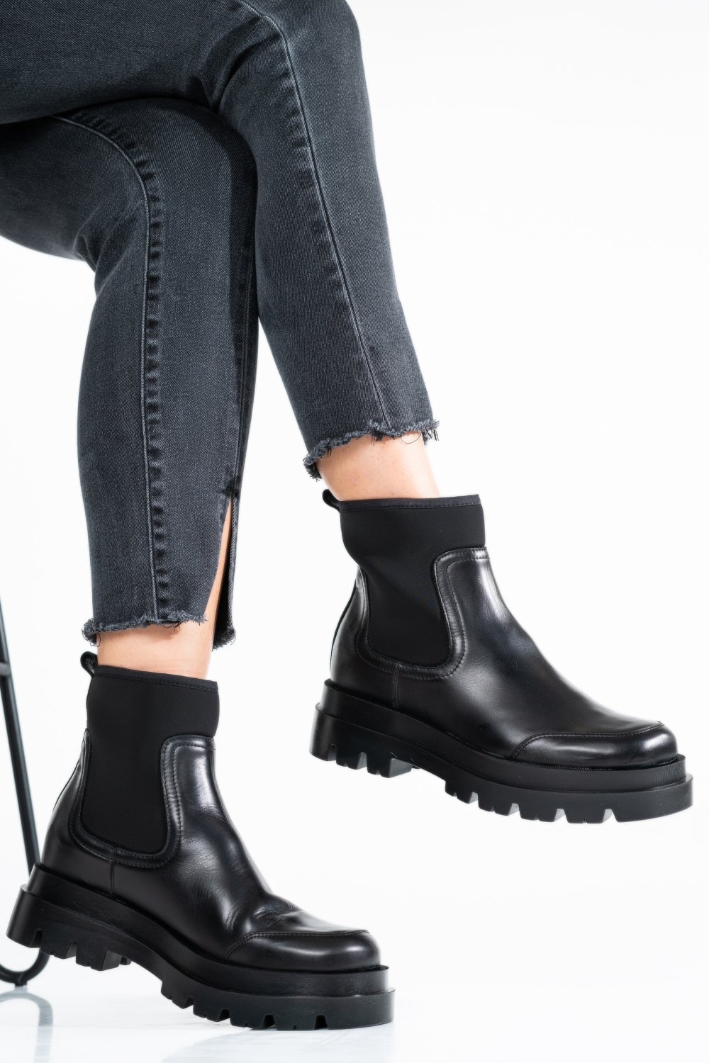 GHETE DAMA PIELE NATURALA NEGRE 8S77962