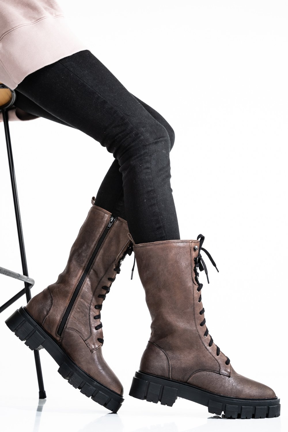 GHETE DAMA DE IARNA PIELE NATURALA MARO 8S77628