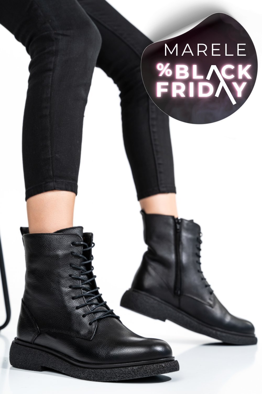 GHETE FEMEI PIELE NATURALA NEGRE 2S7732-002SFL