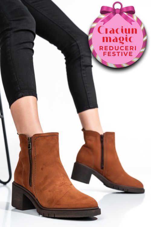 Ghete femei piele naturala maro deschis 2s7732-026nbk