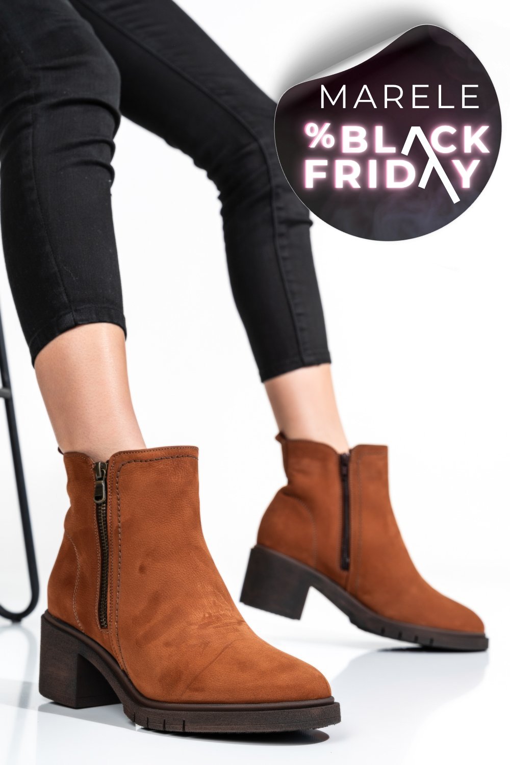 GHETE FEMEI PIELE NATURALA MARO DESCHIS 2S7732-026NBK