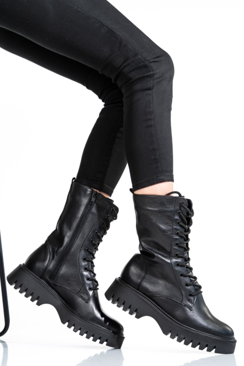 GHETE DAMA PIELE NATURALA NEGRE 2S7732-052NP