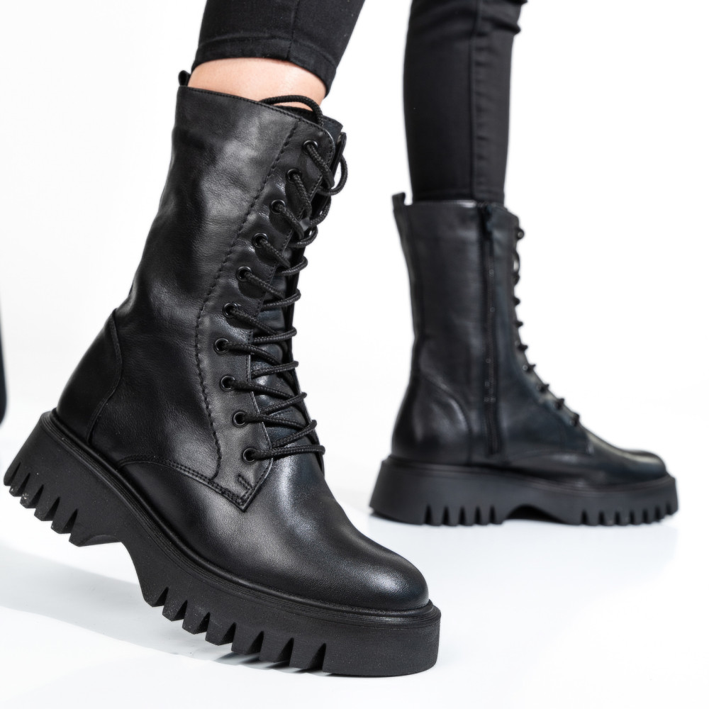 GHETE DAMA PIELE NATURALA NEGRE 2S7732-052NP