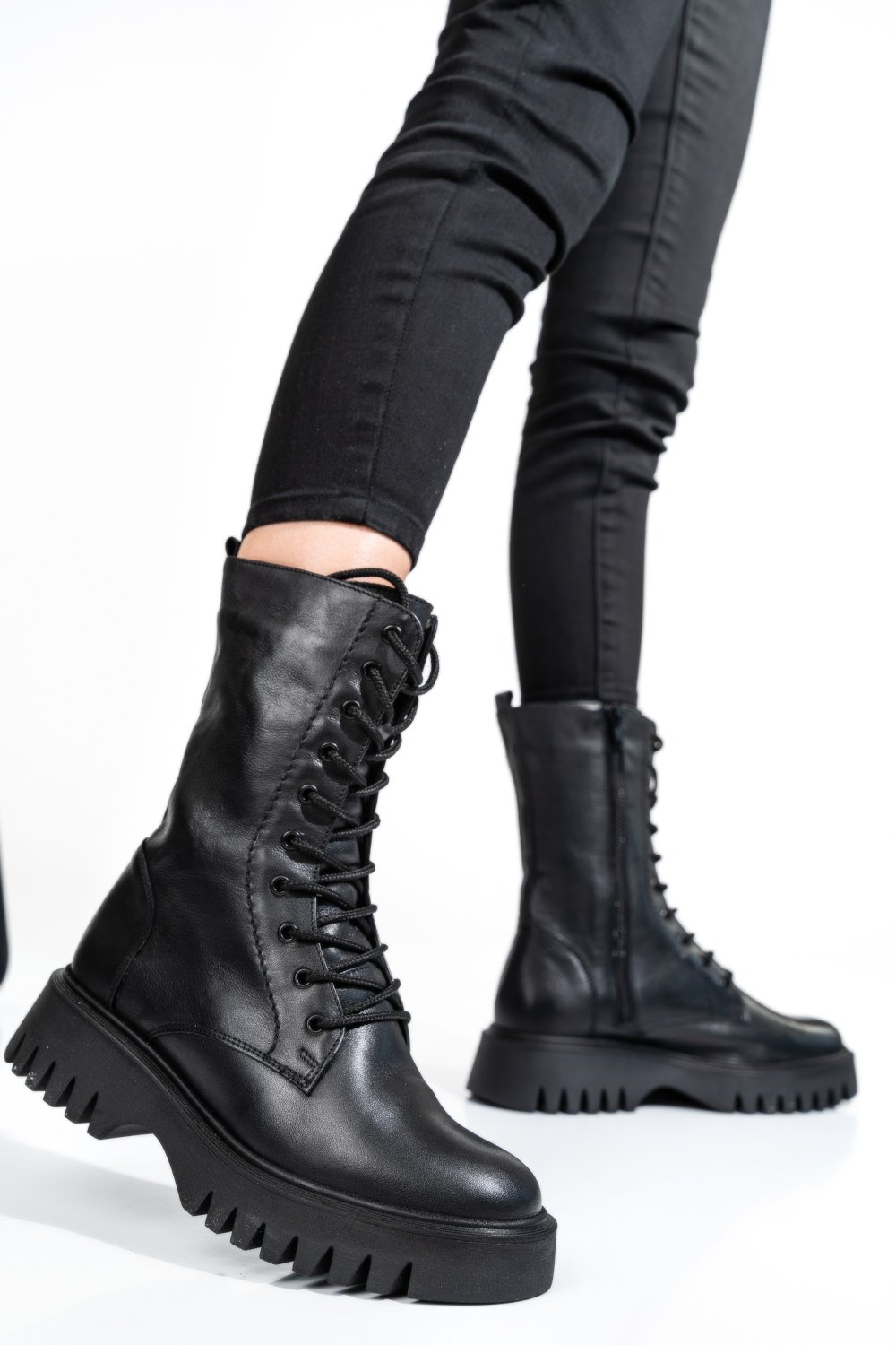 GHETE DAMA PIELE NATURALA NEGRE 2S7732-052NP