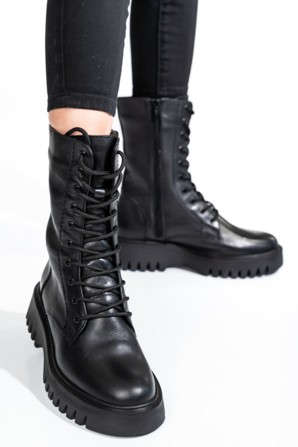 GHETE DAMA PIELE NATURALA NEGRE 2S7732-052NP