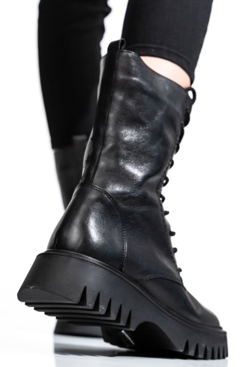 Ghete dama piele naturala negre 2s7732-052np