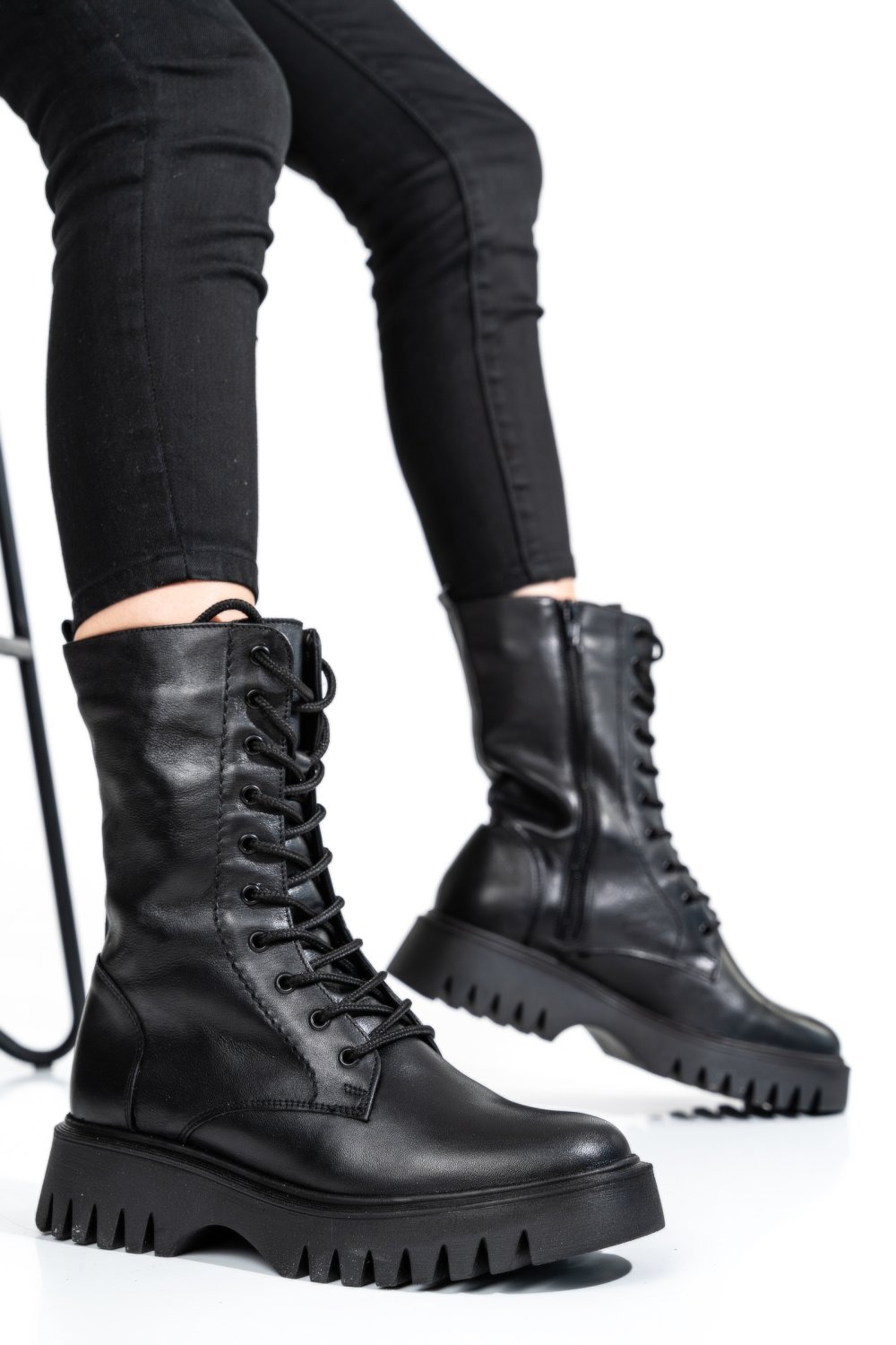 GHETE DAMA PIELE NATURALA NEGRE 2S7732-052NP