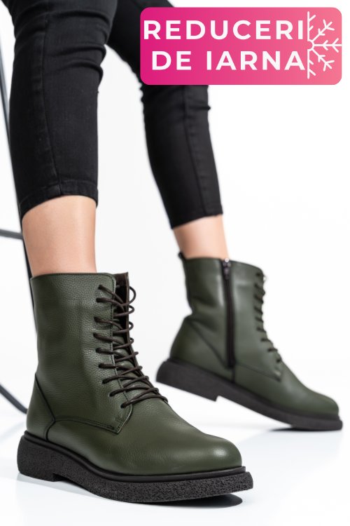 Ghete femei piele naturala khaki 2s7732-002sfl