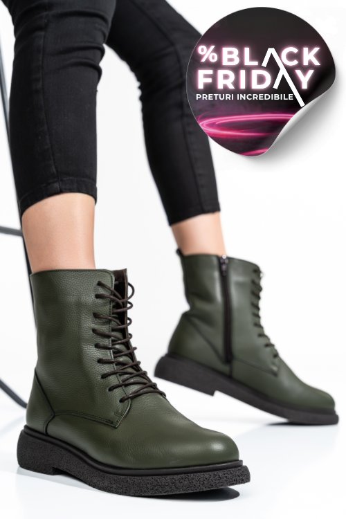 Ghete femei piele naturala khaki 2s7732-002sfl