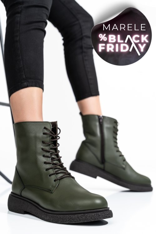 Ghete femei piele naturala khaki 2s7732-002sfl