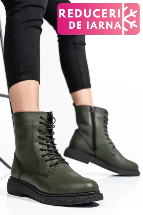 Ghete femei piele naturala khaki 2s7732-002sfl