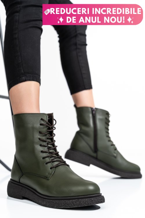 Ghete femei piele naturala khaki 2s7732-002sfl