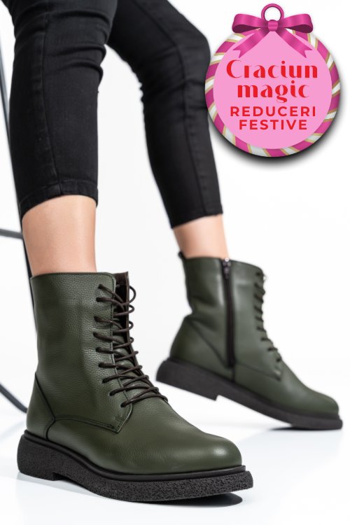 Ghete femei piele naturala khaki 2s7732-002sfl