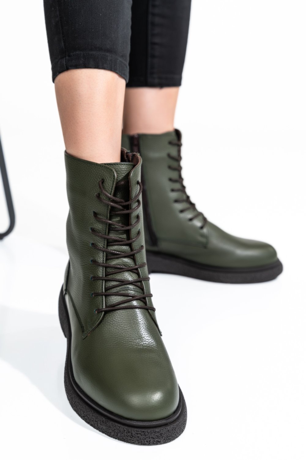 GHETE FEMEI PIELE NATURALA KHAKI 2S7732-002SFL