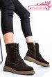 Ghete dama piele naturala intoarsa maro 2s7732-002sp