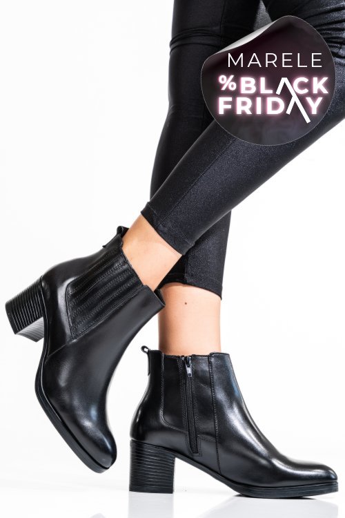 Ghete femei piele naturala negre ws77h70h13