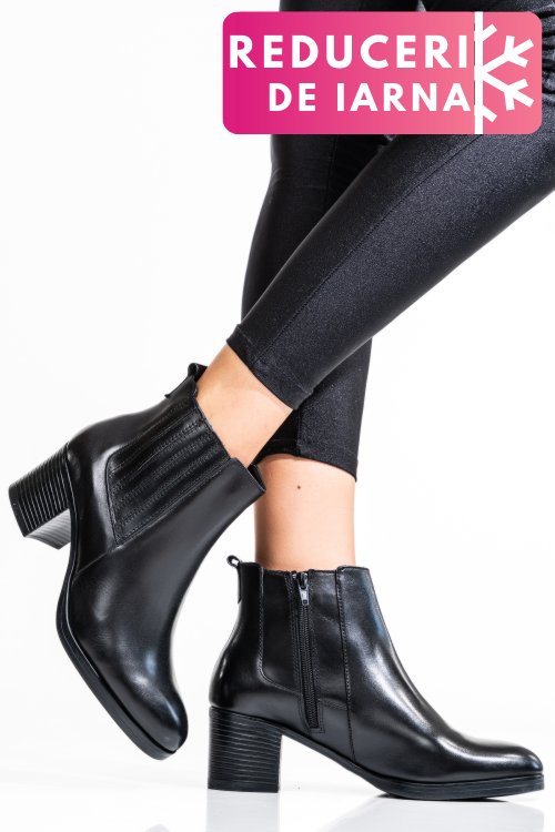 Ghete femei piele naturala negre ws77h70h13