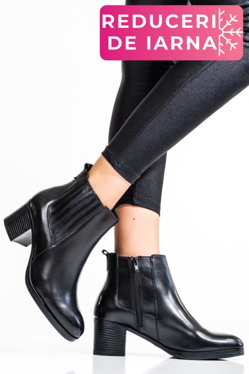 Ghete femei piele naturala negre ws77h70h13